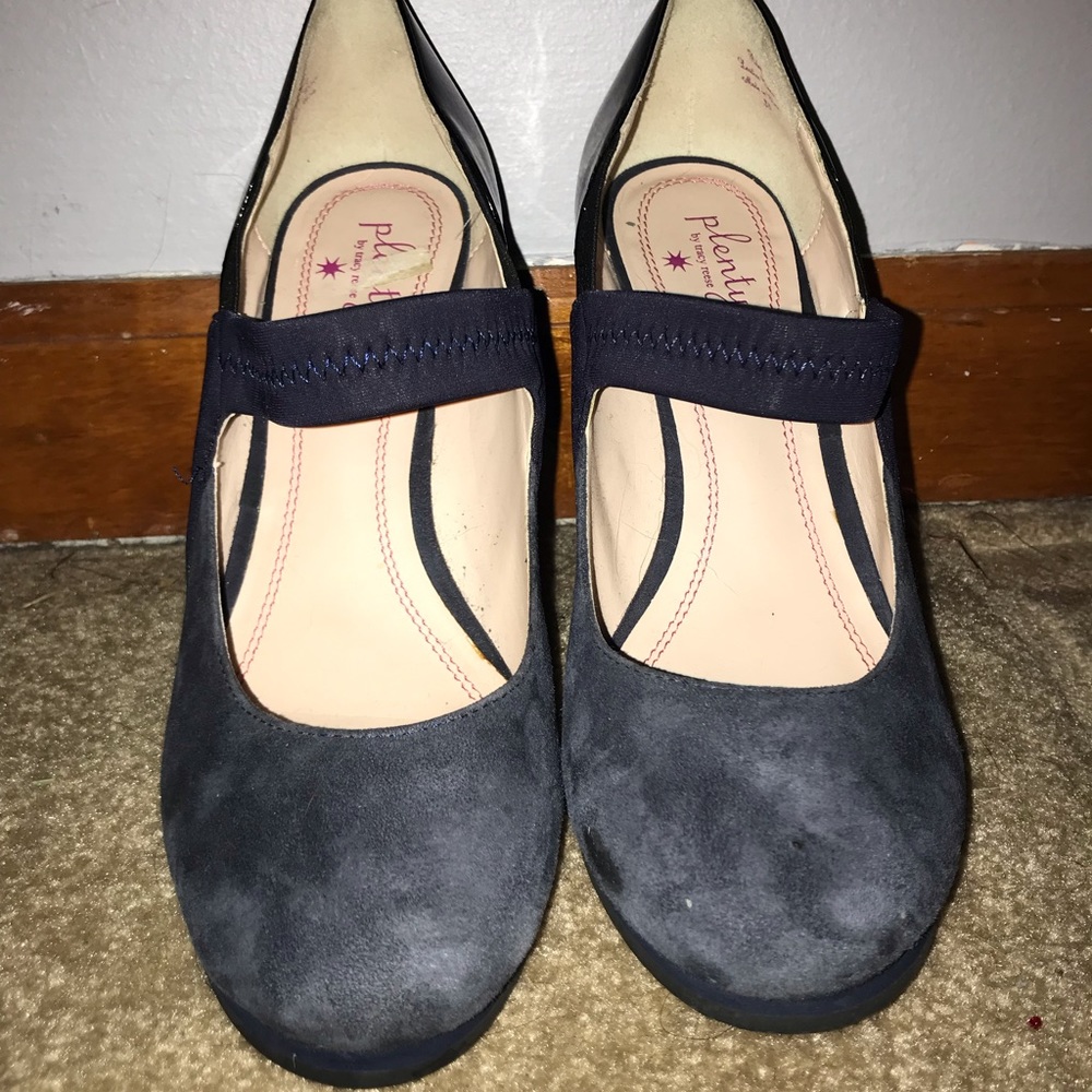 Blue Wedge Heels